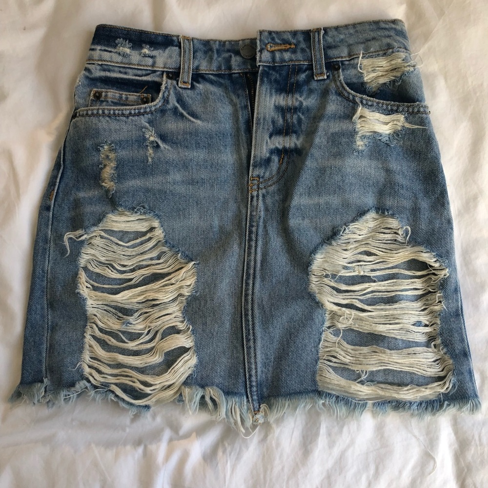 Carmar denim jean skirt